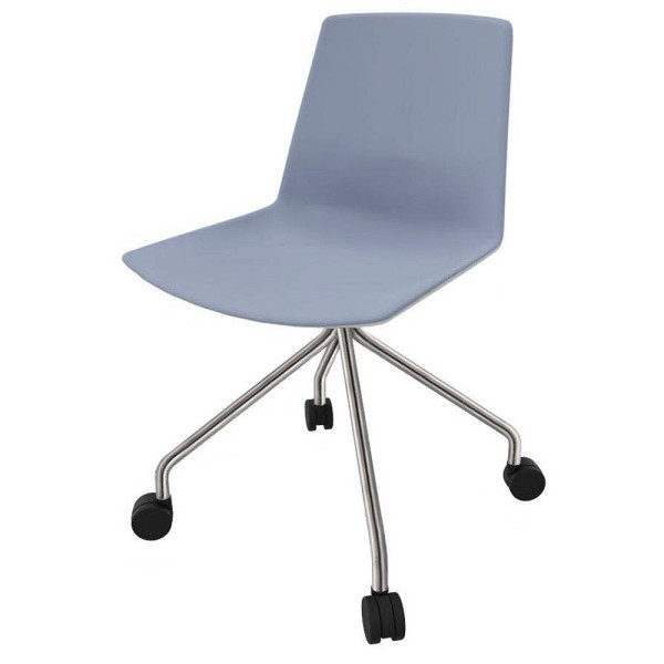 8052877356201 - Besucherstuhl Clue blau grau chrom ohne Armlehnen Fußkreuz 8052877356201 Quadrifoglio 8052877356201 - Besucherstuhl Clue blau grau chrom ohne Armlehnen Fußkreuz 8052877356201 Quadrifoglio