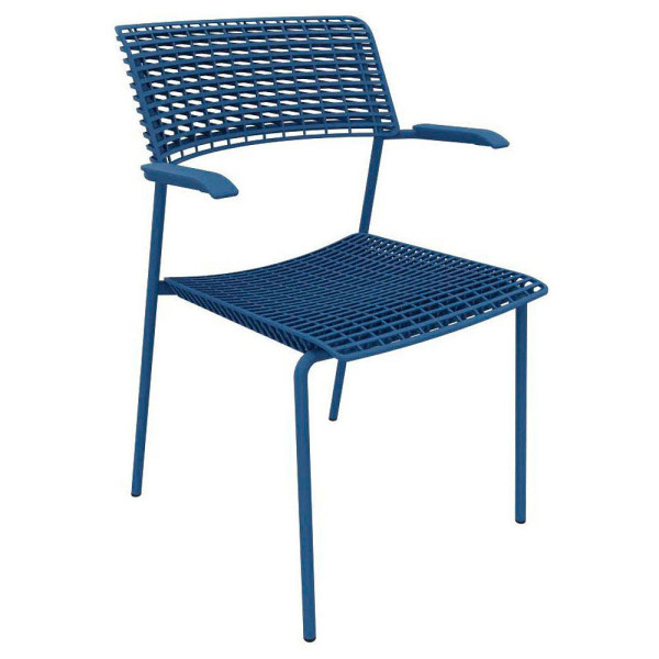 8052877357253 - Besucherstuhl Cell blau   blau mit Armlehnen 4-Fuß-Gestell 8052877357253 Quadrifoglio