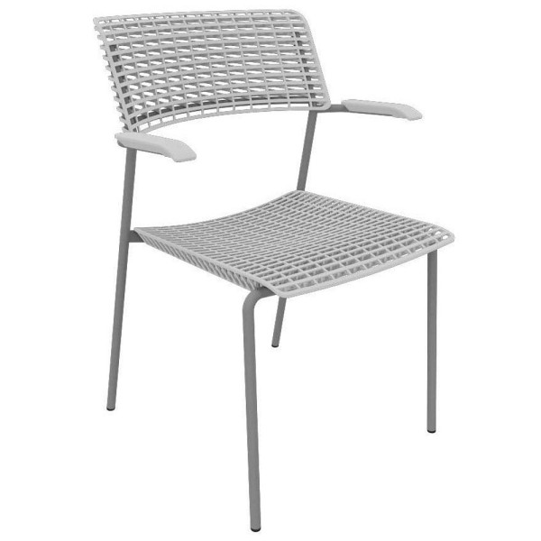 8052877357345 - Besucherstuhl Cell grau   grau mit Armlehnen 4-Fuß-Gestell 8052877357345 Quadrifoglio