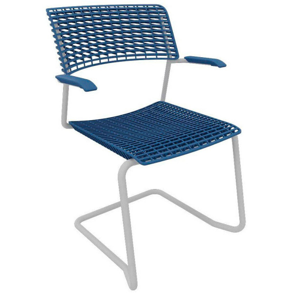 8052877357376 - Besucherstuhl Cell blau chrom mit Armlehnen Freischwinger 8052877357376 Quadrifoglio 8052877357376 - Besucherstuhl Cell blau chrom mit Armlehnen Freischwinger 8052877357376 Quadrifoglio
