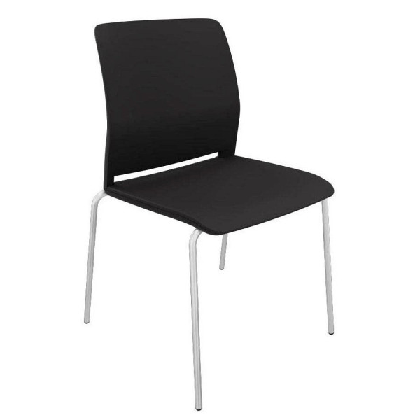 8052877357437 - Besucherstuhl Close schwarz   chrom ohne Armlehnen 4-Fuß-Gestell 8052877357437 Quadrifoglio