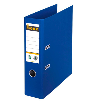 Ordner No.1 301400BL, A4 80mm breit Karton vollfarbig blau