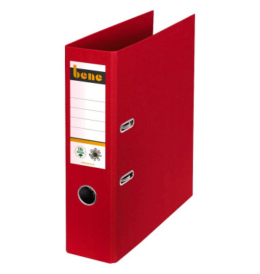 Ordner No.1 301400RT, A4 80mm breit Karton vollfarbig rot