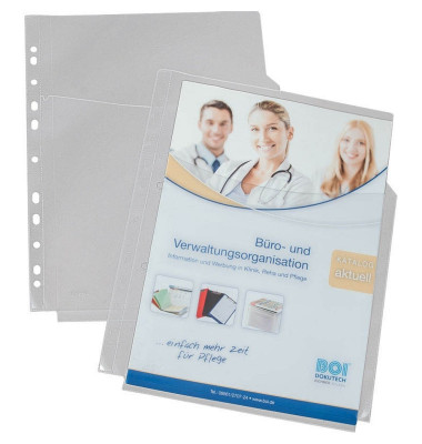 Prospekthüllen 9218-00880, A4 klar glatt, oben offen, 0,18mm