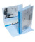 Präsentationsringbuch 9330-00782, A4 2 Ringe Kunststoff, 1 Außentasche, 1 Innentasche, blau-transparent