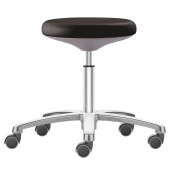 Labster Arbeitshocker schwarz Kunstleder