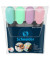 Textmarker Job Pastell, 115098, Etui, 4-farbig sortiert pastell, 1-5mm Keilspitze