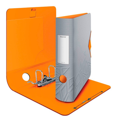 Ordner Active Urban Chic 1116-00-88, A4 82mm breit Kunststoff vollfarbig, teilweise gemustert grau