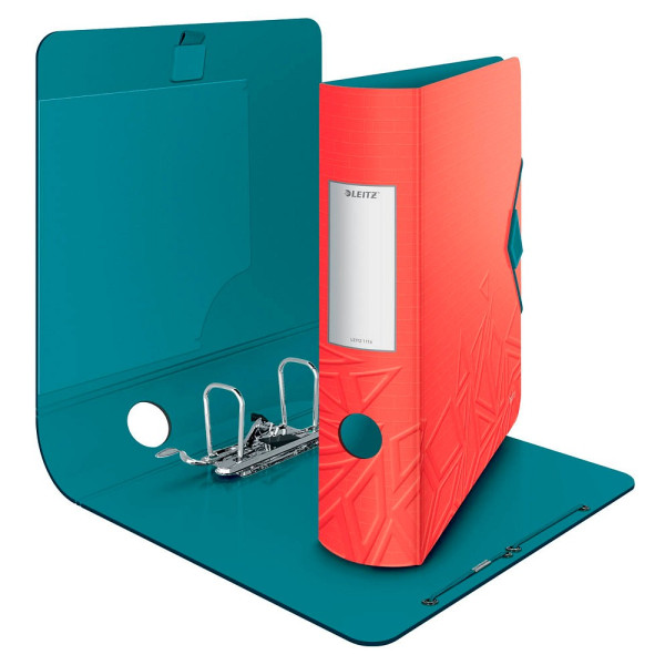 Leitz Ordner Active Urban Chic 1116-00-20, A4 82mm breit Kunststoff vollfarbig, teilweise mit Muster rot 4002432124183 Leitz