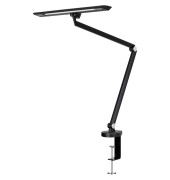 LED-Schreibtischlampe Zirkon, schwarz, mit Klemmfuß, dimmbar