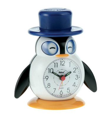  Wecker Pinguin 26514, wei&szlig;/schwarz