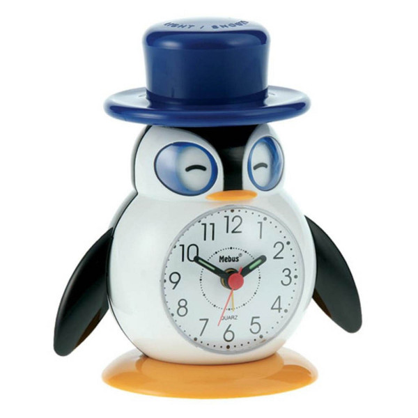 4007218265142 -  Wecker Pinguin 26514 weiß schwarz 4007218265142 Mebus