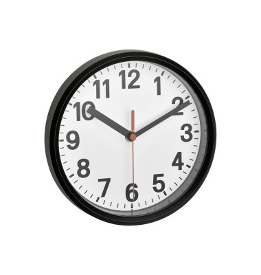 Wanduhr 60.3538.01 schwarz Kunststoff, Glas Wanduhr 60.3538.01 schwarz Kunststoff, Glas