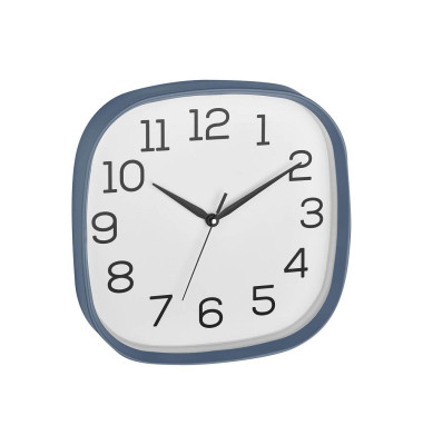 Wanduhr 60.3053.06 blau Kunststoff, Glas