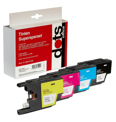4 schwarz, cyan, magenta, gelb Tintenpatronen ersetzen brother LC-1240BK/C/M/Y