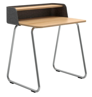 Sekretär secretair home SH10WS-RE011, 91cm (H), 82,4x61,2cm (BxT), rechteckig, eiche / chrom