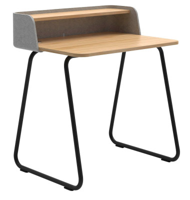 Sekretär secretair home SH10WS-RE027, 91cm (H), 82,4x61,2cm (BxT), rechteckig, eiche / schwarz