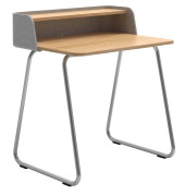 Sekretär secretair home SH10WS-RE029, 91cm (H), 82,4x61,2cm (BxT), rechteckig, eiche / chrom