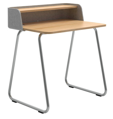 Sekretär secretair home SH10WS-RE029, 91cm (H), 82,4x61,2cm (BxT), rechteckig, eiche / chrom