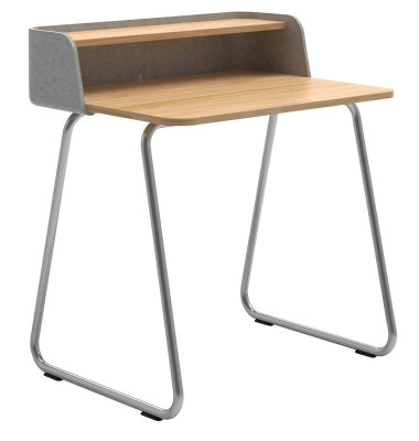 Sekretär secretair home SH10WS-RE030, 91cm (H), 82,4x61,2cm (BxT), rechteckig, eiche / chrom