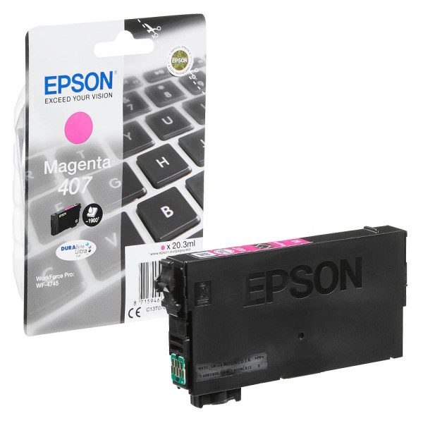 Epson Druckerpatrone 407 / T07U3 C13T07U340 (kompatibel zu Epson 407 / T07U3), magenta, ca. 1900 Seiten 8715946689517 Epson