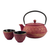 Tee-Set Shanghai rot 4-tlg.