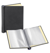Klemmbinder - 4954 080, A5 schwarz, f&uuml;r ca. 200 Blatt, Karton 80g