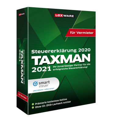 TAXMAN Vermieter 2021 Software Vollversion (CD)