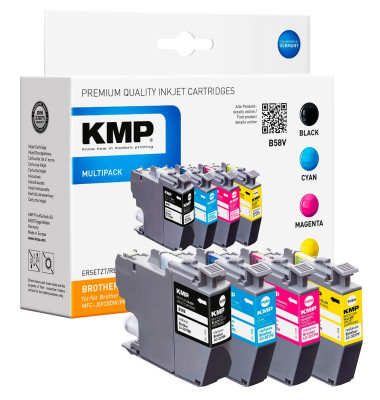 4 B58V schwarz, cyan, magenta, gelb Tintenpatronen ersetzen brother LC-3217VALDR