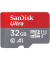 Speicherkarte Ultra SDSQUA4-032G-GN6IA, Micro-SDHC, mit SD-Adapter, Class 10, bis 120 MB/s, 32 GB