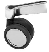 Bürostuhl-Ersatzrollen 9996s, Stiftlänge 22mm, StiftØ 11mm, für Hartboden, schwarz/chrom