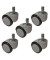 Bürostuhl-Ersatzrollen 9991g, Stiftlänge 22mm, StiftØ 11mm, für Hartboden, grau