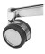 Bürostuhl-Ersatzrollen 9997c, Stiftlänge 22mm, StiftØ 11mm, für Hartboden, chrom