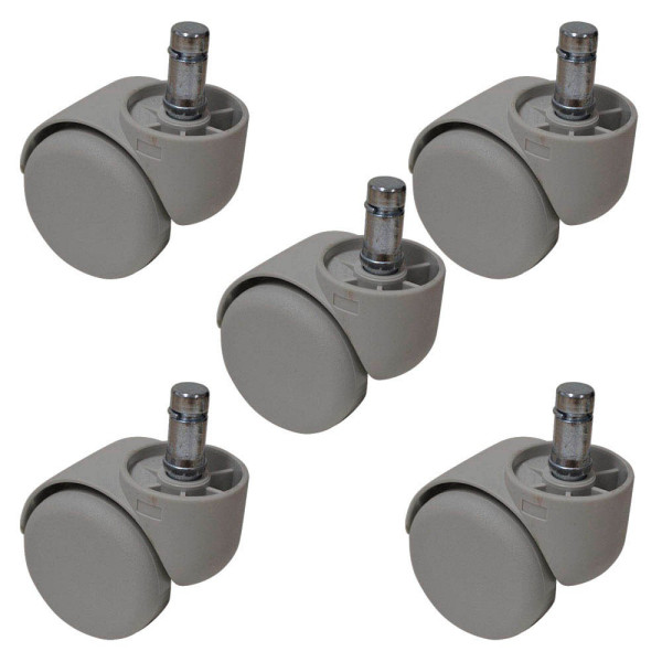 4032376016114 - Bürostuhl-Ersatzrollen 9992g Stiftlänge 22mm StiftØ 11mm für Teppichboden grau 4032376016114 5 Stück 4032376016114 - Bürostuhl-Ersatzrollen 9992g Stiftlänge 22mm StiftØ 11mm für Teppichboden grau 4032376016114 5 Stück