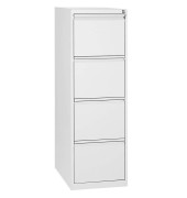 H&auml;ngeregistraturschrank 109836, reinwei&szlig;, 4 Schubladen, 1-bahnig