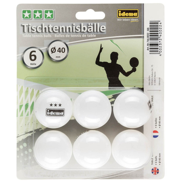 4002372400224 - Tischtennisbälle weiß 4002372400224 7440022 6 Stück 4002372400224 - Tischtennisbälle weiß 4002372400224 7440022 6 Stück