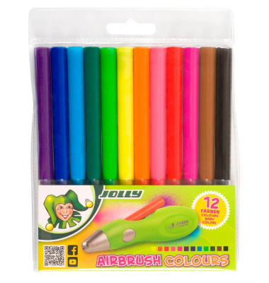 12 Airbrush-Stifte farbsortiert