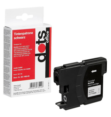 schwarz Tintenpatrone ersetzt brother LC-1100BK