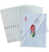 Prospekthüllen 10840098, A4 transparent genarbt, oben & links offen, 0,05mm