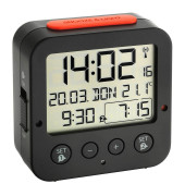 Funkwecker 60.2528.01, schwarz/rot
