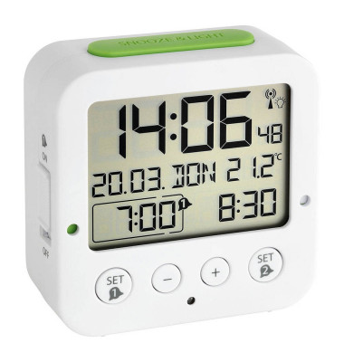 digitaler Funkwecker BINGO weiß