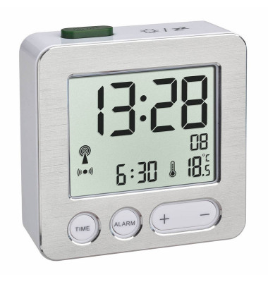 digitaler Funkwecker silber digitaler Funkwecker silber