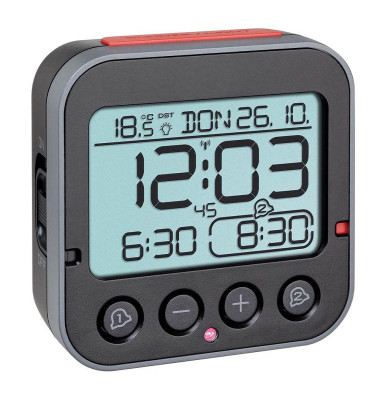 digitaler Funkwecker BINGO 2.0 schwarz digitaler Funkwecker BINGO 2.0 schwarz