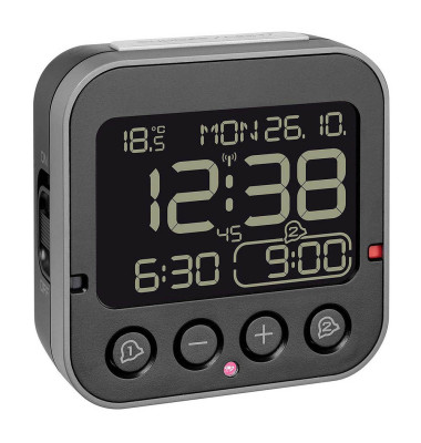 digitaler Funkwecker BINGO 2.0 schwarz