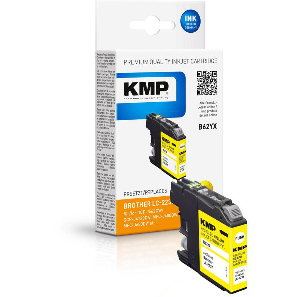 4011324370966 - 1529 KMP B62YX  gelb Druckerpatrone kompatibel zu brother LC-223Y 15294009 4011324370966