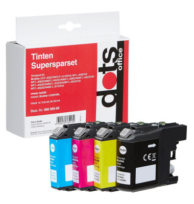 4 schwarz, cyan, magenta, gelb Tintenpatronen ersetzen brother LC-223BK, LC-223C, LC-223M, LC-223Y