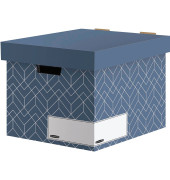 Archivbox Bankers Box 4483701, schieferblau/weiß, innen 33,8x28,9x38,8cm, Karton