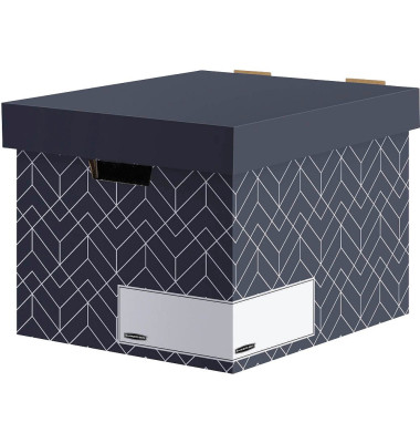 Archivbox Bankers Box 4482801, mitternachtsblau/weiß, innen 33,8x28,9x38,8cm, Karton