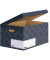 Archivbox Bankers Box Décor Serie 4483601, mitternachtsblau/weiß, innen 36,5x29,3x56,8cm, Karton