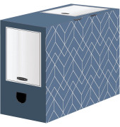 Archivbox Bankers Box Décor Serie 4483901, schieferblau/weiß, innen 14,8x25,1x34,3cm, Karton